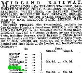 Midland Railway fares 1864